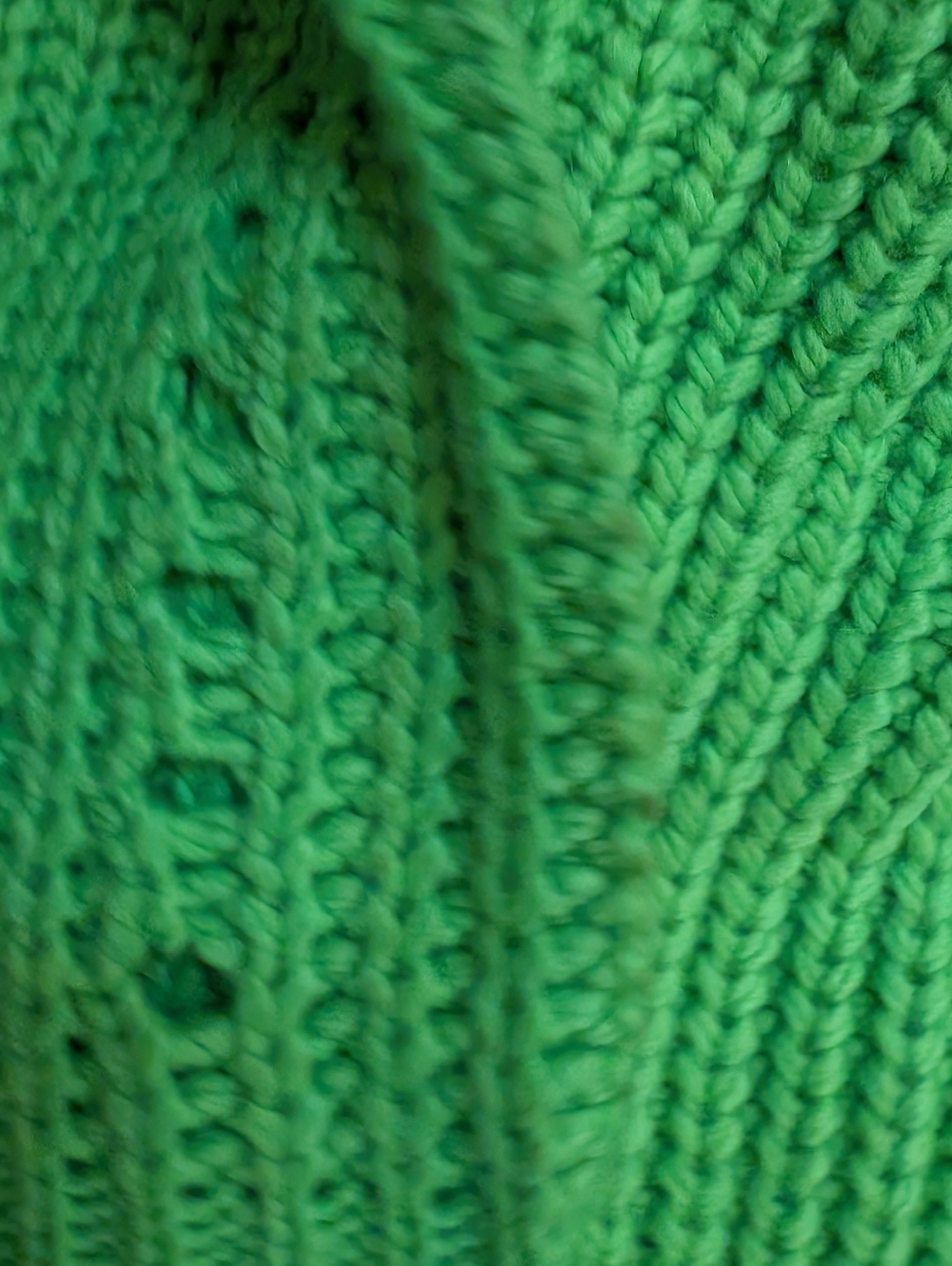 FARM Rio Charlie Oversized Chunky Knit Acrylic Lime Green Cardigan Size Medium - Picture 9 of 10